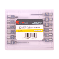 Игла многоразовая POLNET, 1,5х20 мм, Luer-Lock, 12 шт. в уп.