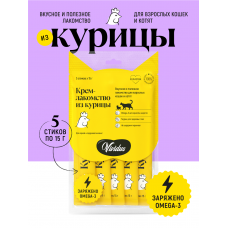 Крем-лакомство для кошек и котят Вивидус курица, стики