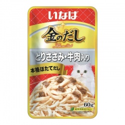 INABA влажный корм для кошек Kinnodashi Куриное филе с говядиной, 60 г