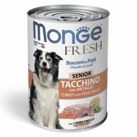Monge Dog Fresh Chunks in Loaf консервы для пожилых собак мясной рулет индейка с овощами 400г