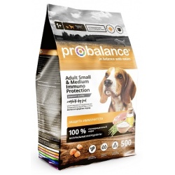 Probalance корм сухой Immuno Adult Small&Medium для взр собак малых и ср пород, 0,5кг