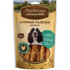 Деревенские лакомства. Куриные палочки крученые для собак 100 гр.