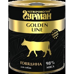 Четвероногий гурман Golden Line консервы для собак с говядиной в желе