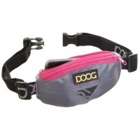 DOOG Сумка на пояс серо-розовая Mini 15х7,5х3см