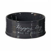DUVO+ Миска для животных керамическая, "Happy Dog", черная