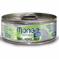 Monge Cat Natural консервы для кошек тихоокеанский тунец с курицей 80г