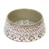 TARHONG Миска для животных "Boho Medallion", белая с рисунком, 18х18х7,1см (590мл)