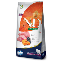 Farmina N&D PUMPKIN сухой корм для взрослых собак giant maxi, ягненок, черника, тыква, 12 кг