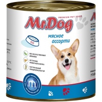 Mr.Dog консервы для собак Мясное ассорти