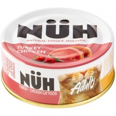 Nuh консервы для кошек б/зерн. Индейка и цыплёнок
