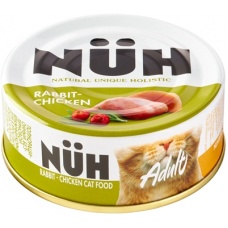 Nuh консервы для кошек б/зерн. Кролик и цыплёнок
