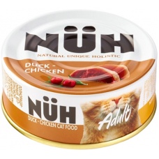 Nuhконсервы для кошек б/зерн. Утка и цыплёнок
